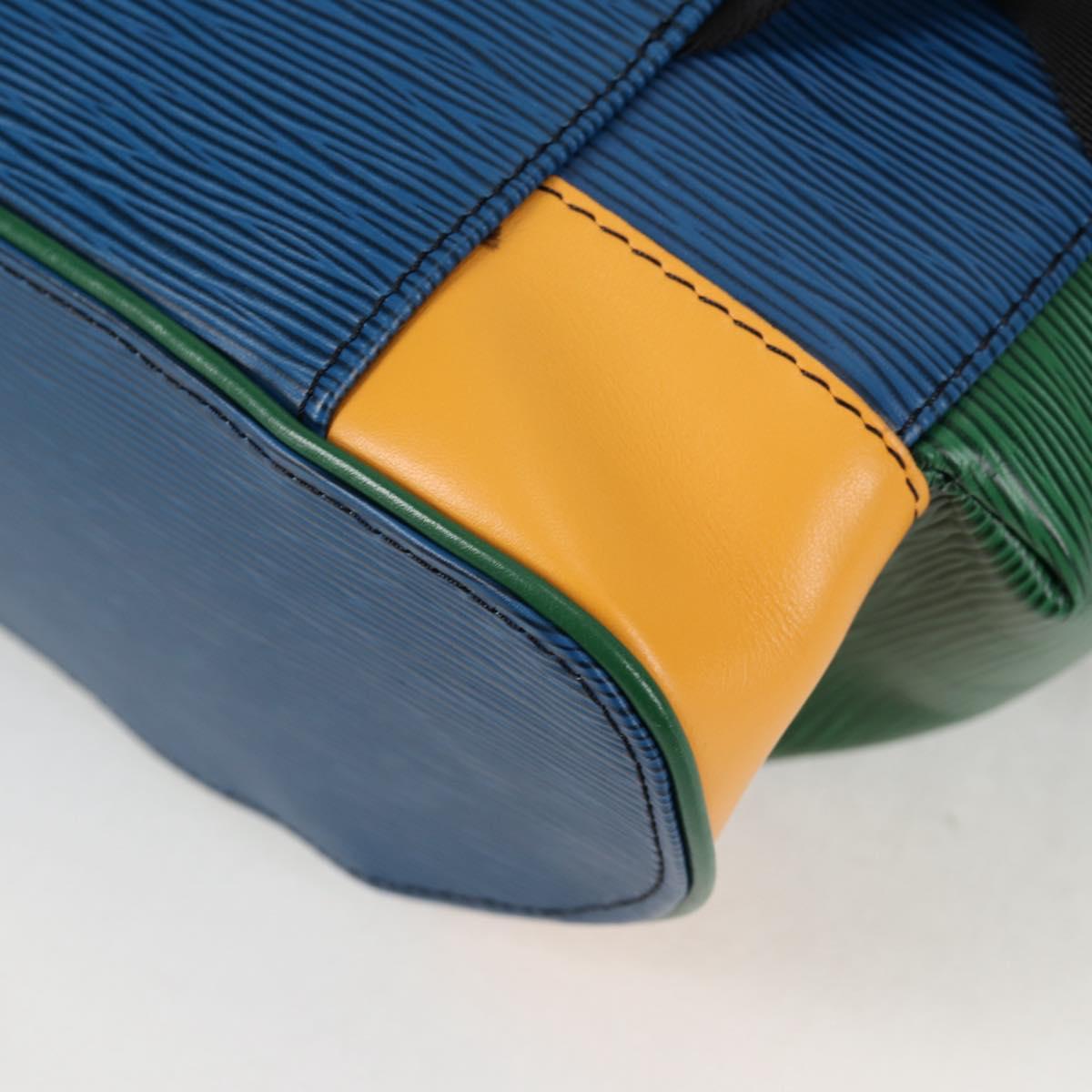 LOUIS VUITTON Epi Christopher PM Backpack Tricolor Blue Red M55565 Auth 122883M