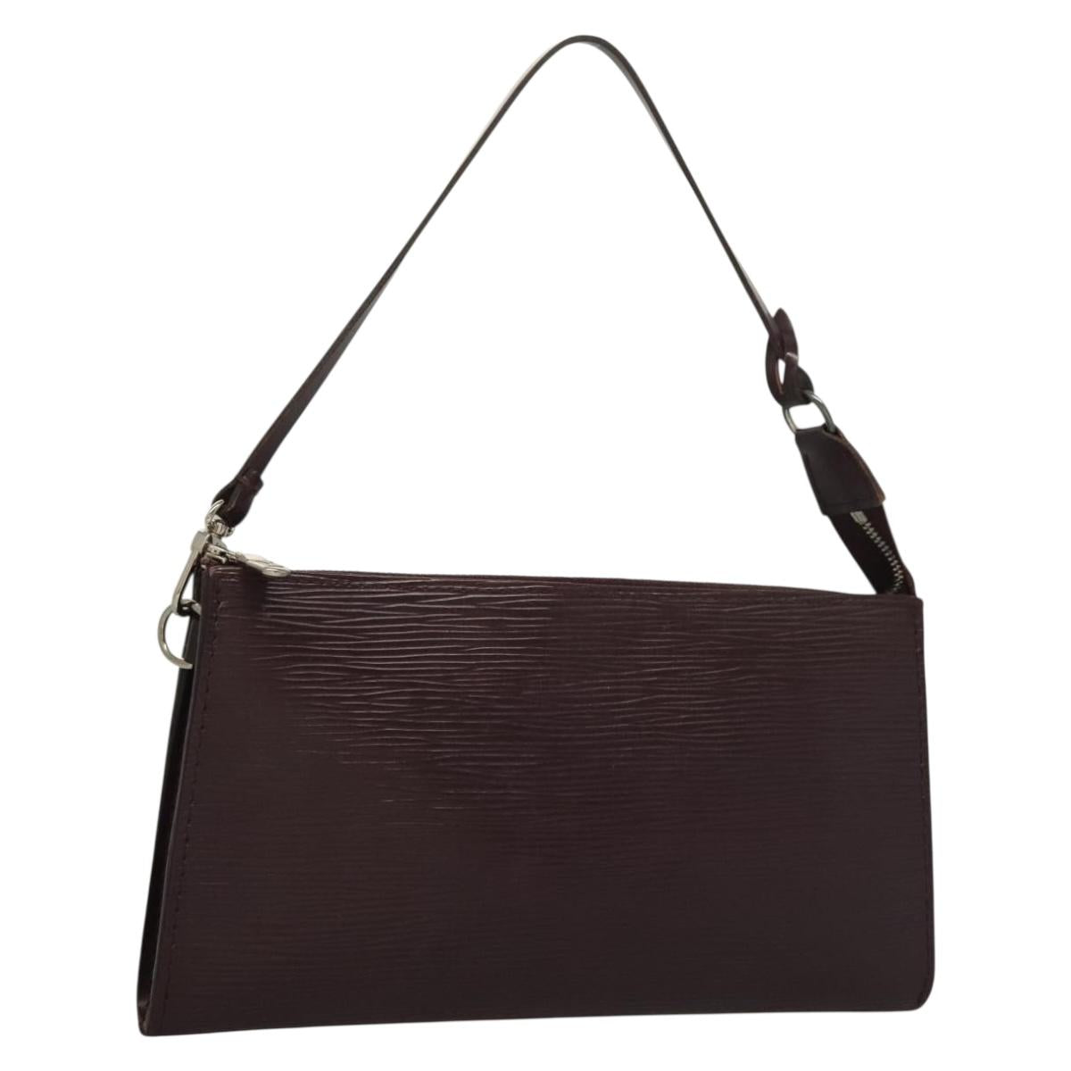 LOUIS VUITTON Epi Pochette Accessoires Pouch Cassis M5298K LV Auth 122888