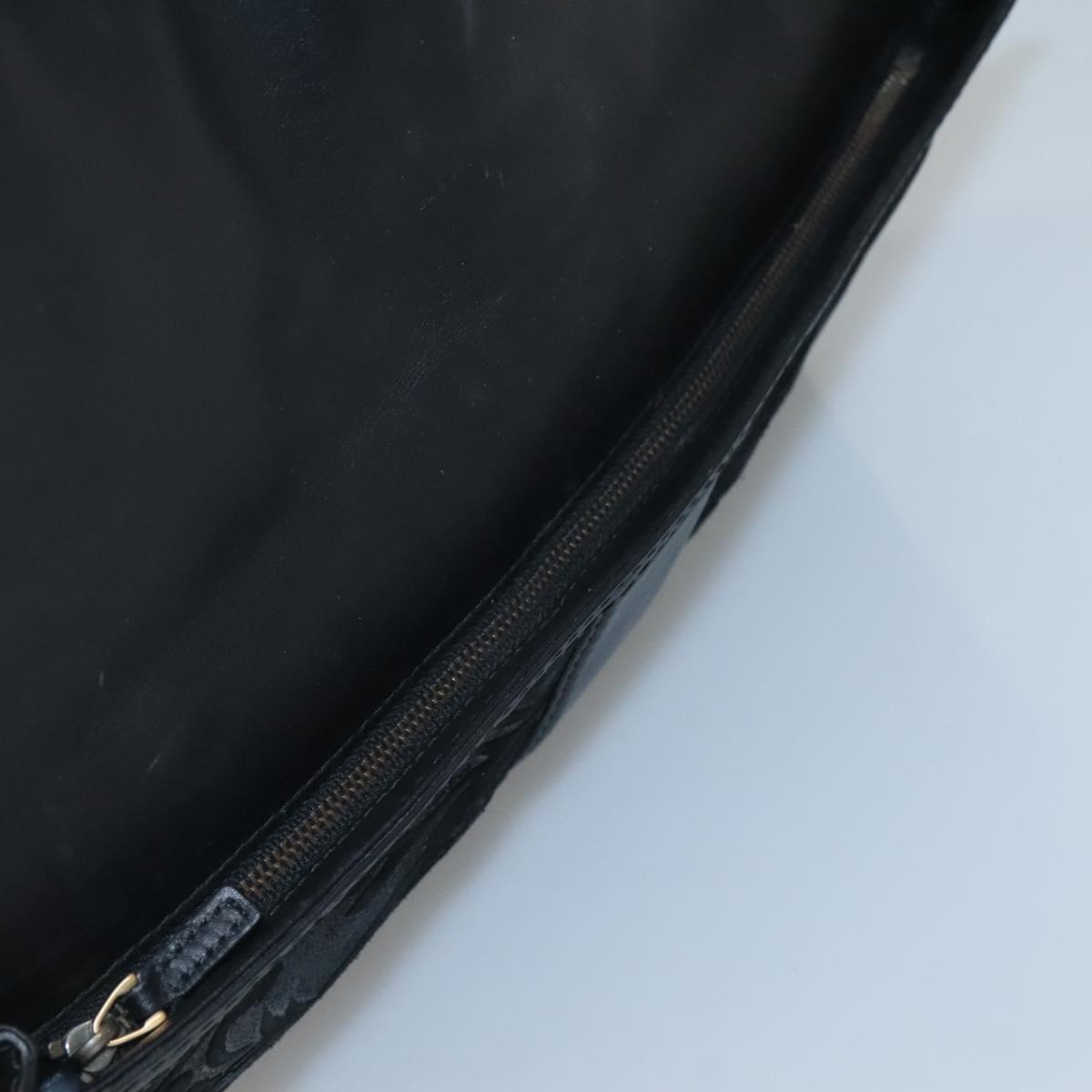 GUCCI Clutch Bag Suede Black Gold 304719 Auth 122916