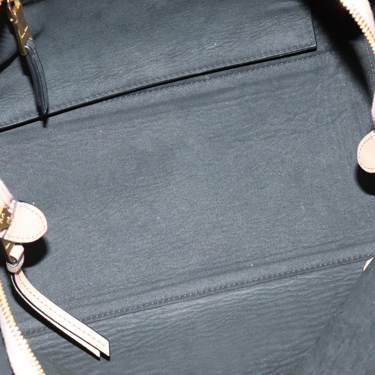 Miu Miu Tote Bag Leather 2way Beige Gold Auth 122923