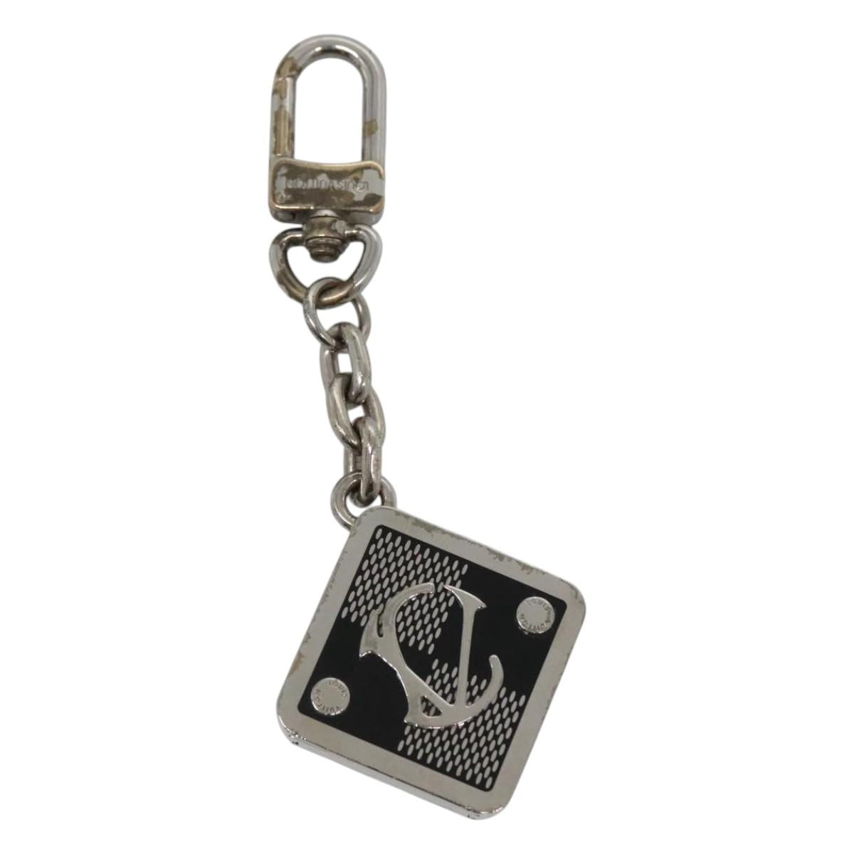 LOUIS VUITTON Porte Cles 1904 Box Charm metal Silver M65988 LV Auth 122935