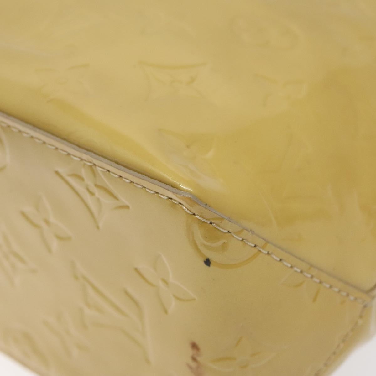 LOUIS VUITTON Monogram Vernis Reade PM Hand Bag Beige M91334 LV Auth 122936