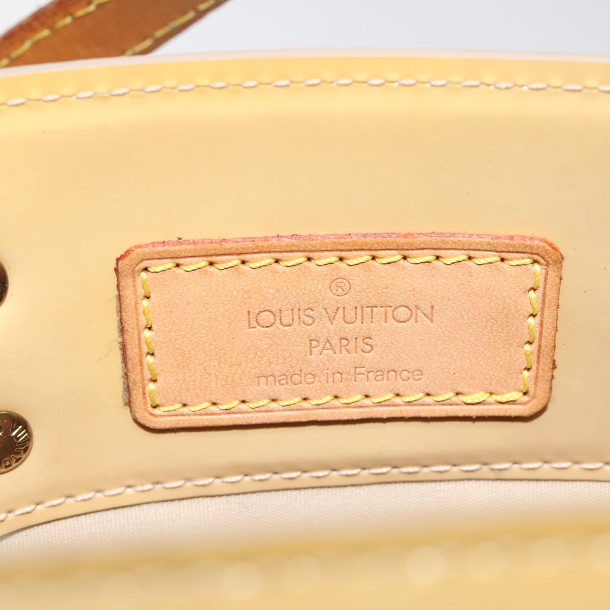 LOUIS VUITTON Monogram Vernis Reade PM Hand Bag Beige M91334 LV Auth 122936