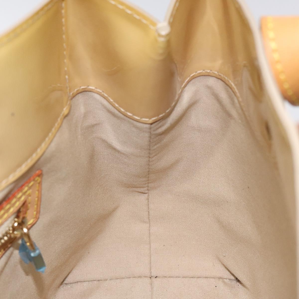 LOUIS VUITTON Monogram Vernis Reade PM Hand Bag Beige M91334 LV Auth 122936