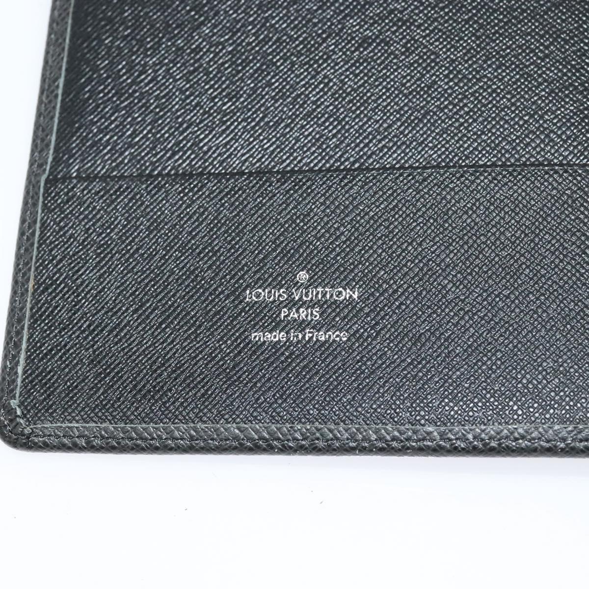 LOUIS VUITTON Taiga Agenda GM Day Planner Cover Black R20232 LV Auth 122939