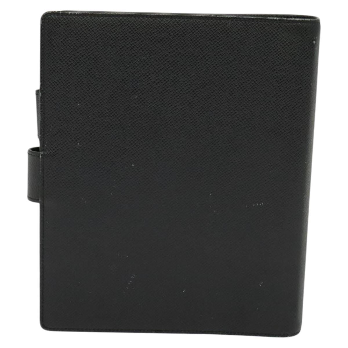 LOUIS VUITTON Taiga Agenda GM Day Planner Cover Black R20232 LV Auth 122939