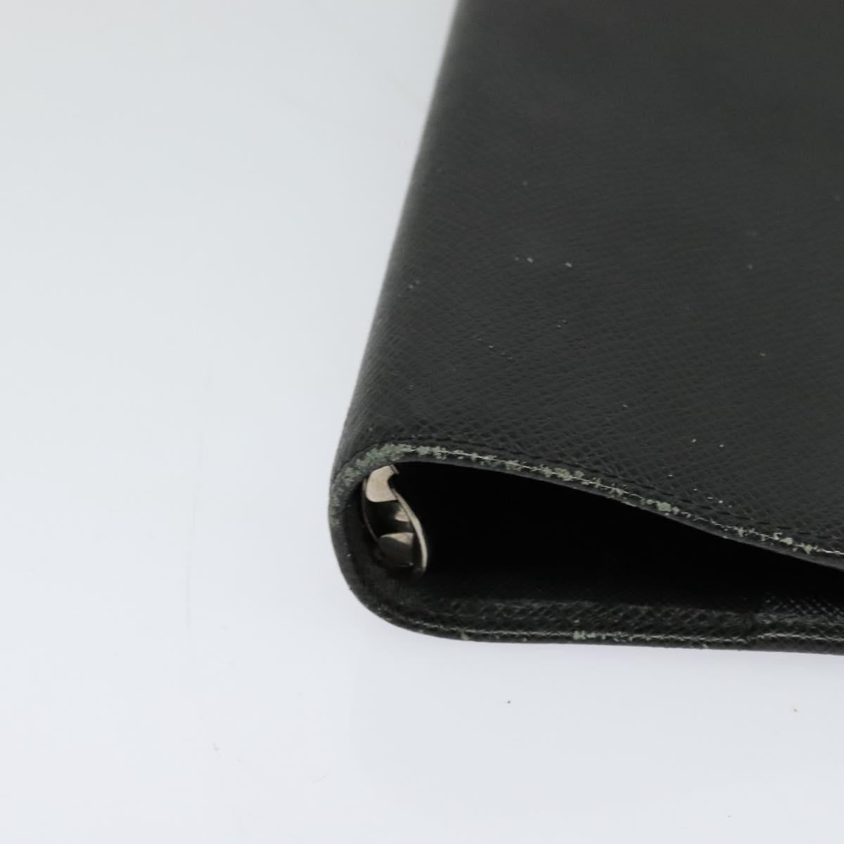 LOUIS VUITTON Taiga Agenda GM Day Planner Cover Black R20232 LV Auth 122939