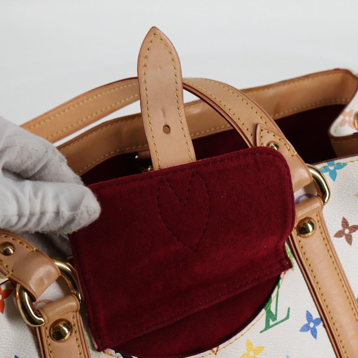 LOUIS VUITTON Monogram Multicolor Aurelia MM Tote Bag White M40094 Auth 122956AM