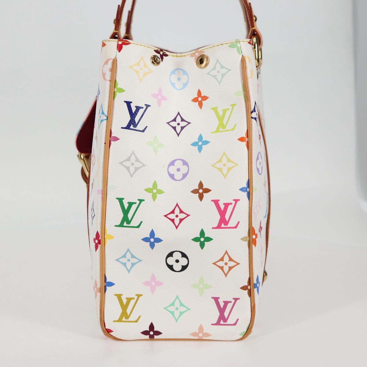 LOUIS VUITTON Monogram Multicolor Aurelia MM Tote Bag White M40094 Auth 122956M