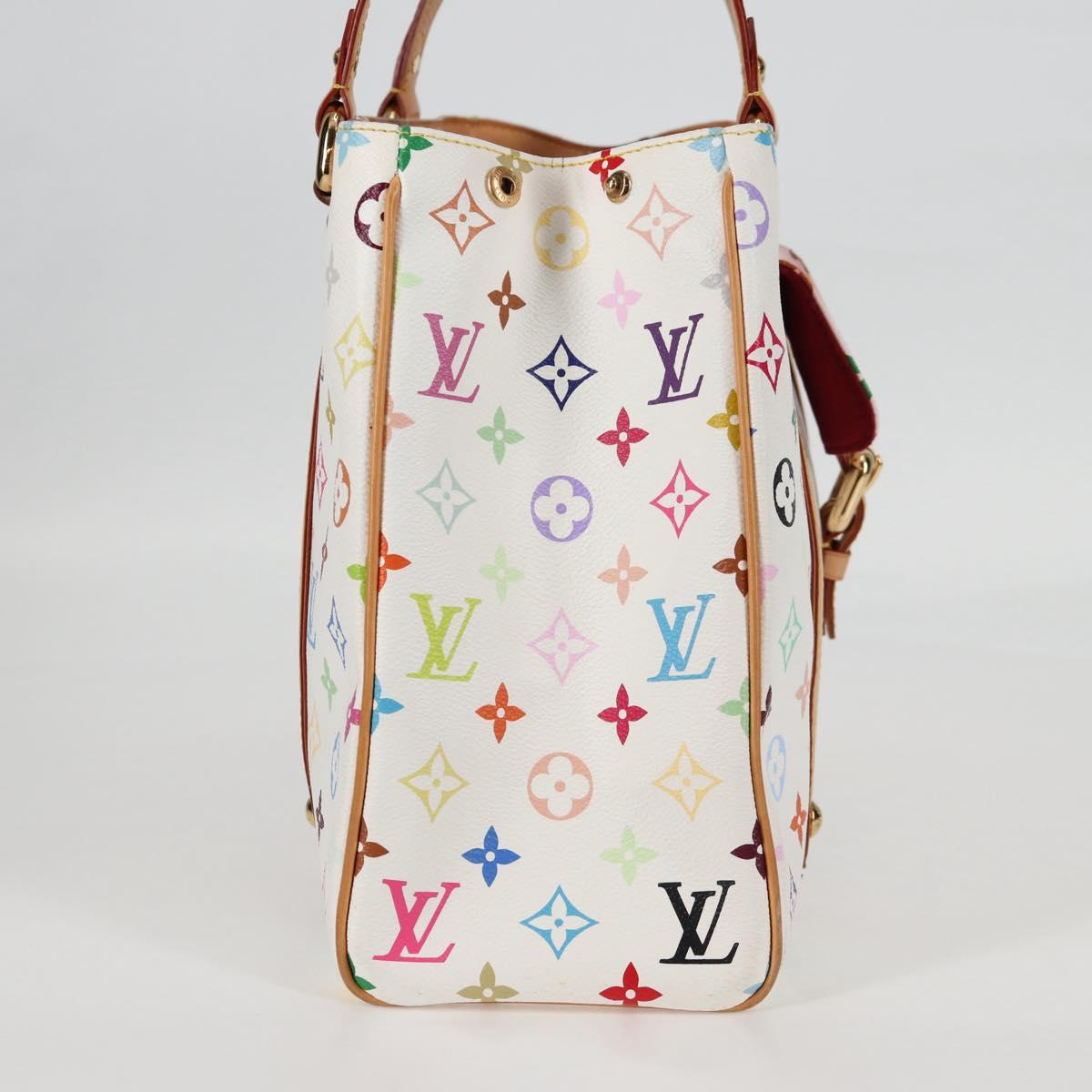 LOUIS VUITTON Monogram Multicolor Aurelia MM Tote Bag White M40094 Auth 122956AM