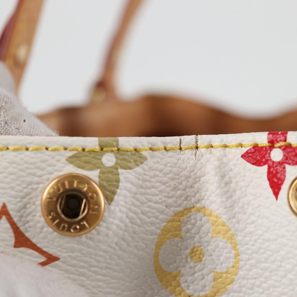 LOUIS VUITTON Monogram Multicolor Aurelia MM Tote Bag White M40094 Auth 122956AM