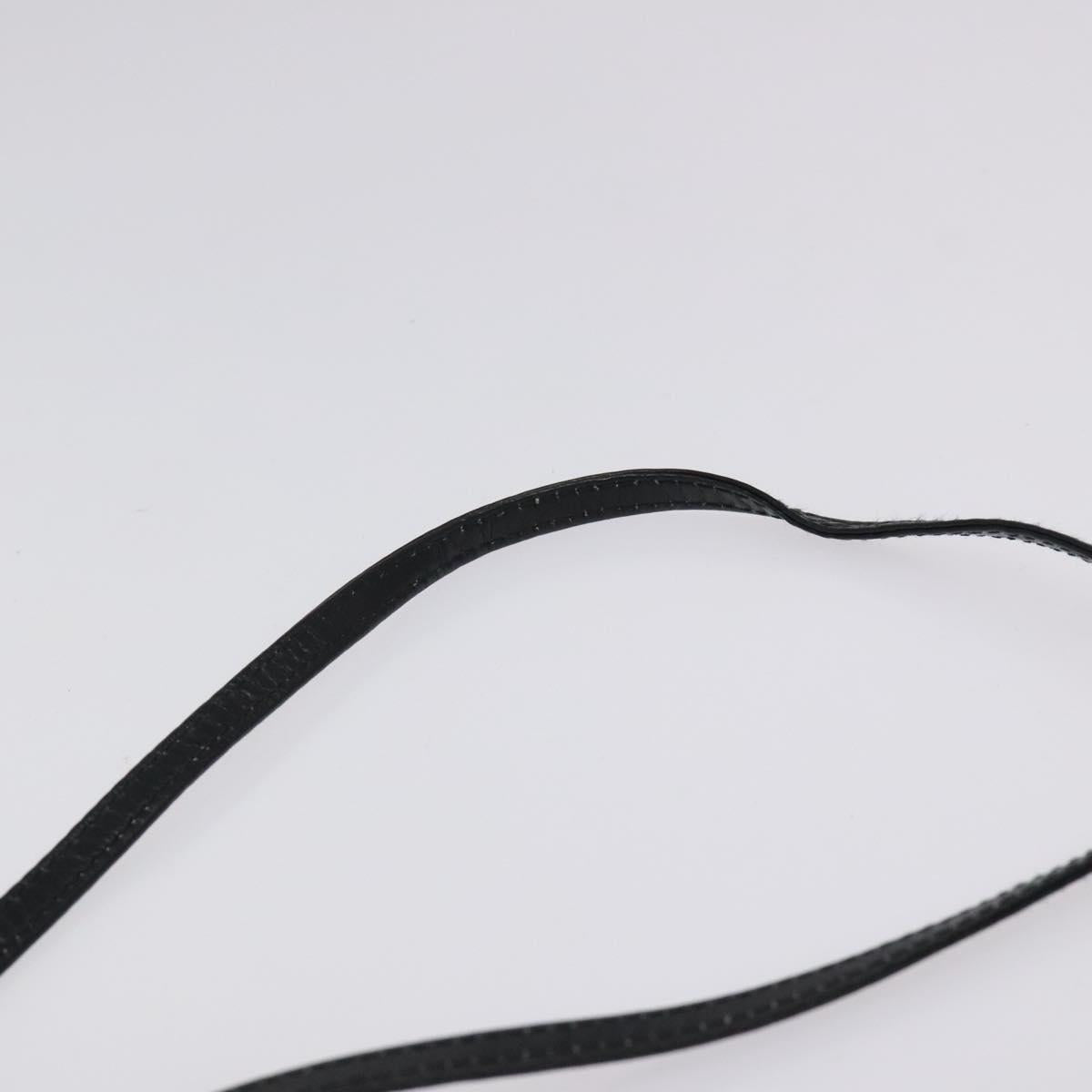 Salvatore Ferragamo Shoulder Bag Leather Black Gold Auth 122966