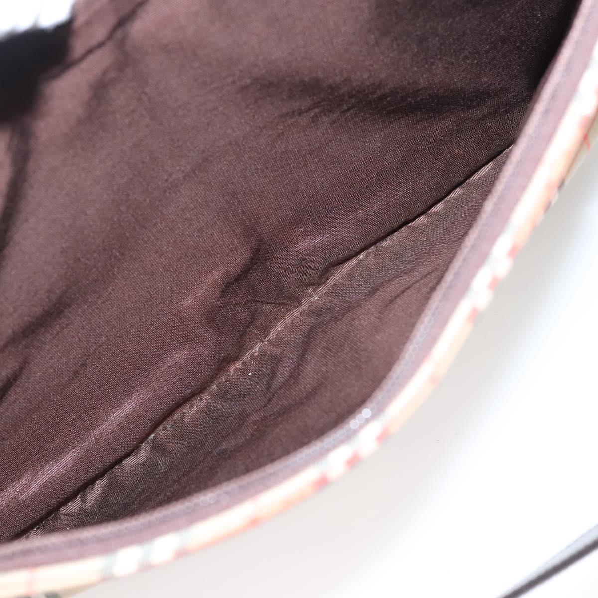 Burberrys Nova Check Tote Bag Canvas Beige Gold Auth 122969