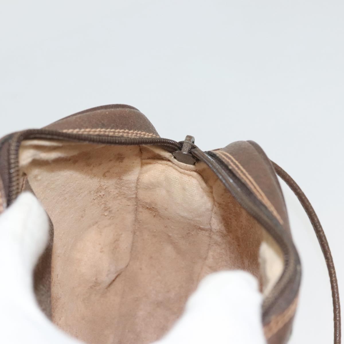 GUCCI GG Supreme Web Sherry Line Bag PVC Beige Gold 156 02 066 Auth 122980