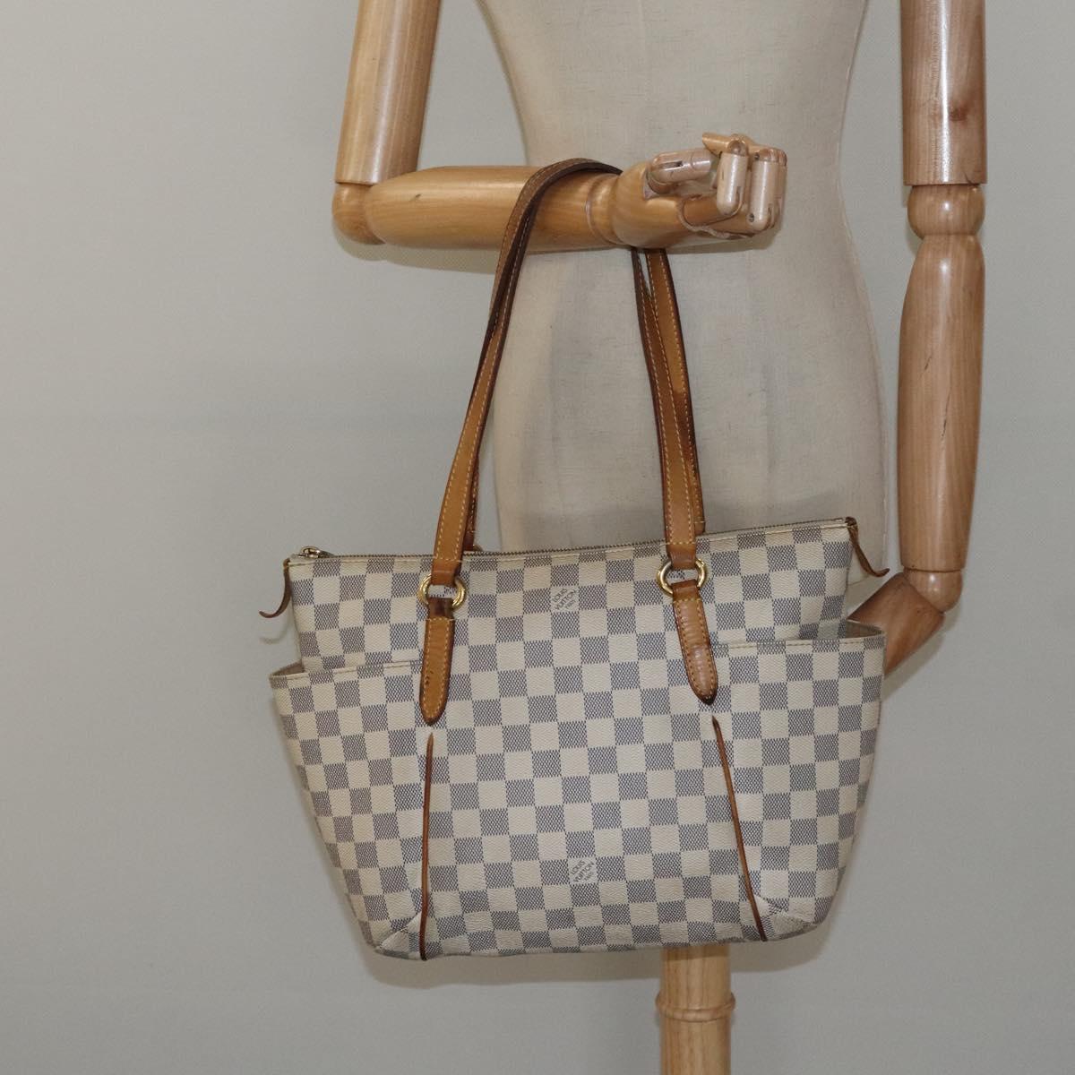 LOUIS VUITTON Damier Azur Totally PM Tote Bag N51261 LV Auth 122998