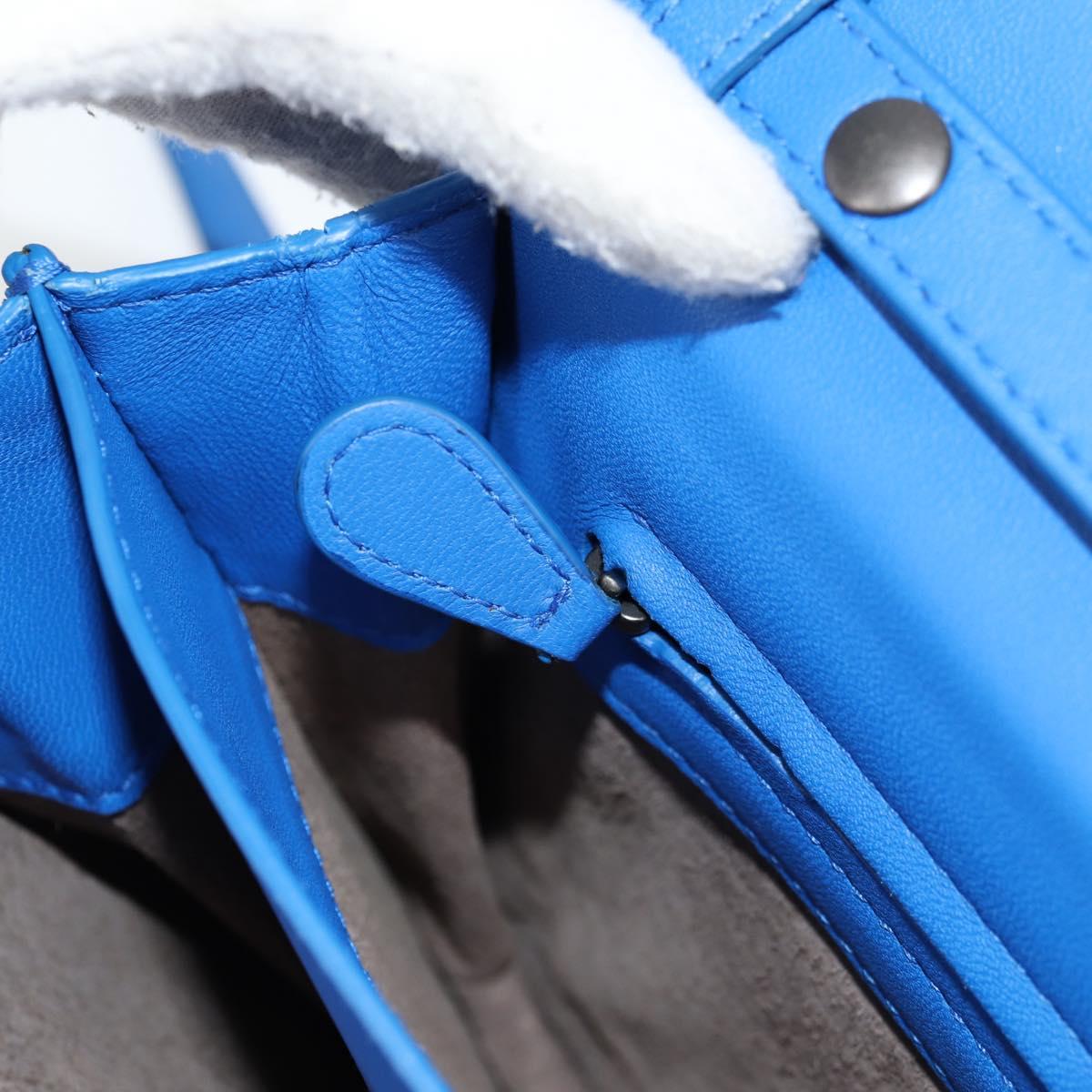 BOTTEGA VENETA INTRECCIATO Shoulder Bag Leather Blue Auth 123018AV