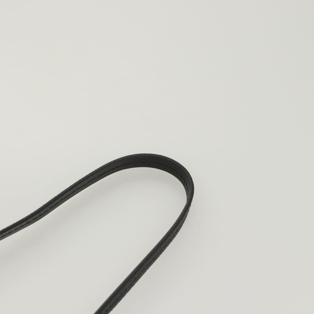 PRADA Neck Strap Safiano leather Black Auth 123025