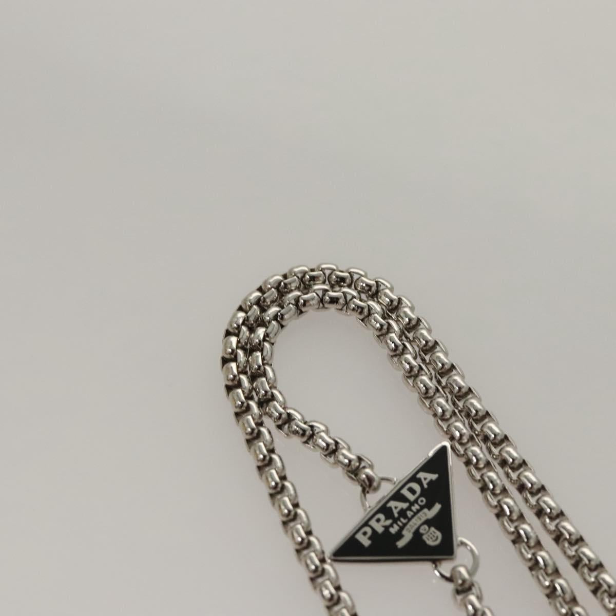 PRADA AirPods Case metal Silver Auth 123026