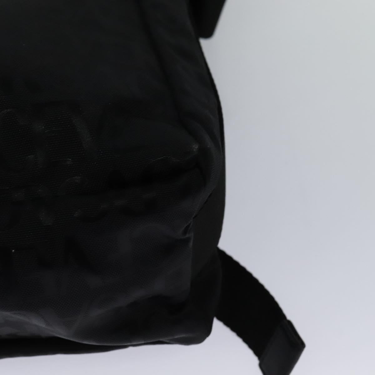 VERSACE Shoulder Bag Canvas Black Silver Auth 123032A