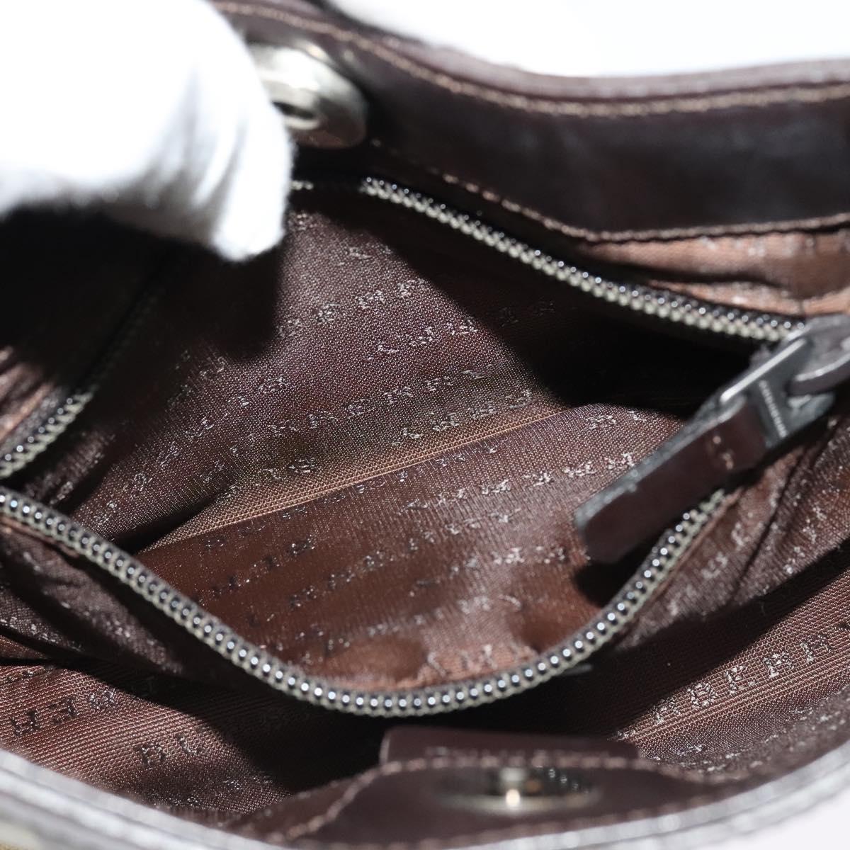 BURBERRY Nova Check Accessory Pouch PVC Beige Auth 123036