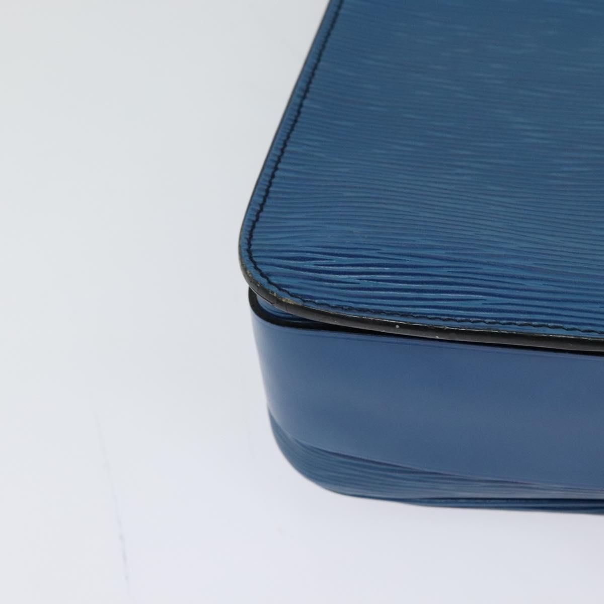 LOUIS VUITTON Epi Cartouchiere MM Shoulder Bag Blue M52245 LV Auth 123038