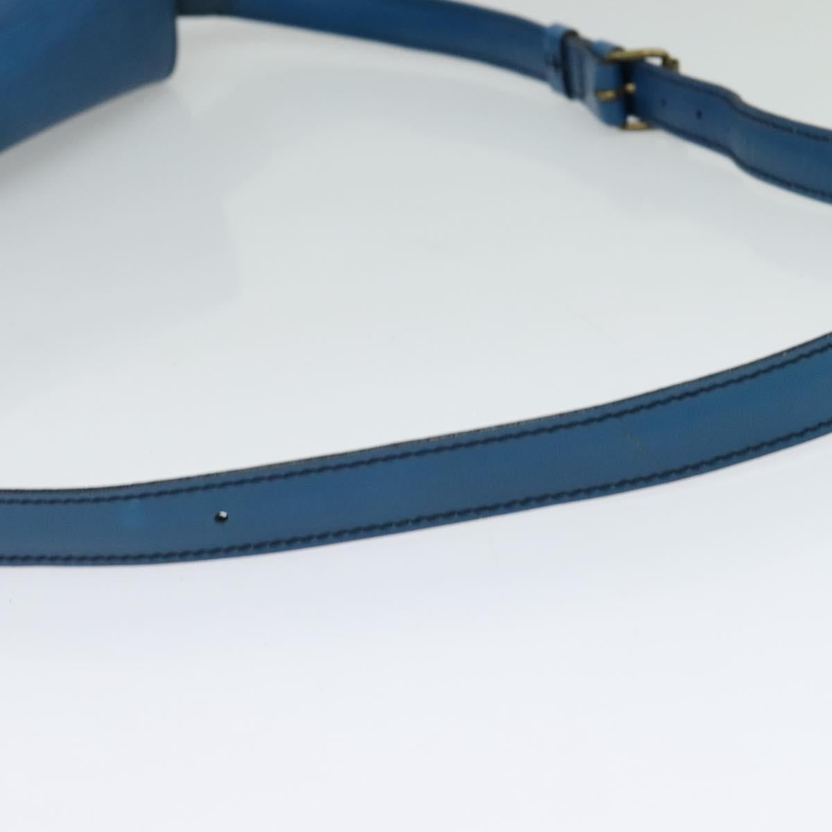 LOUIS VUITTON Epi Cartouchiere MM Shoulder Bag Blue M52245 LV Auth 123038