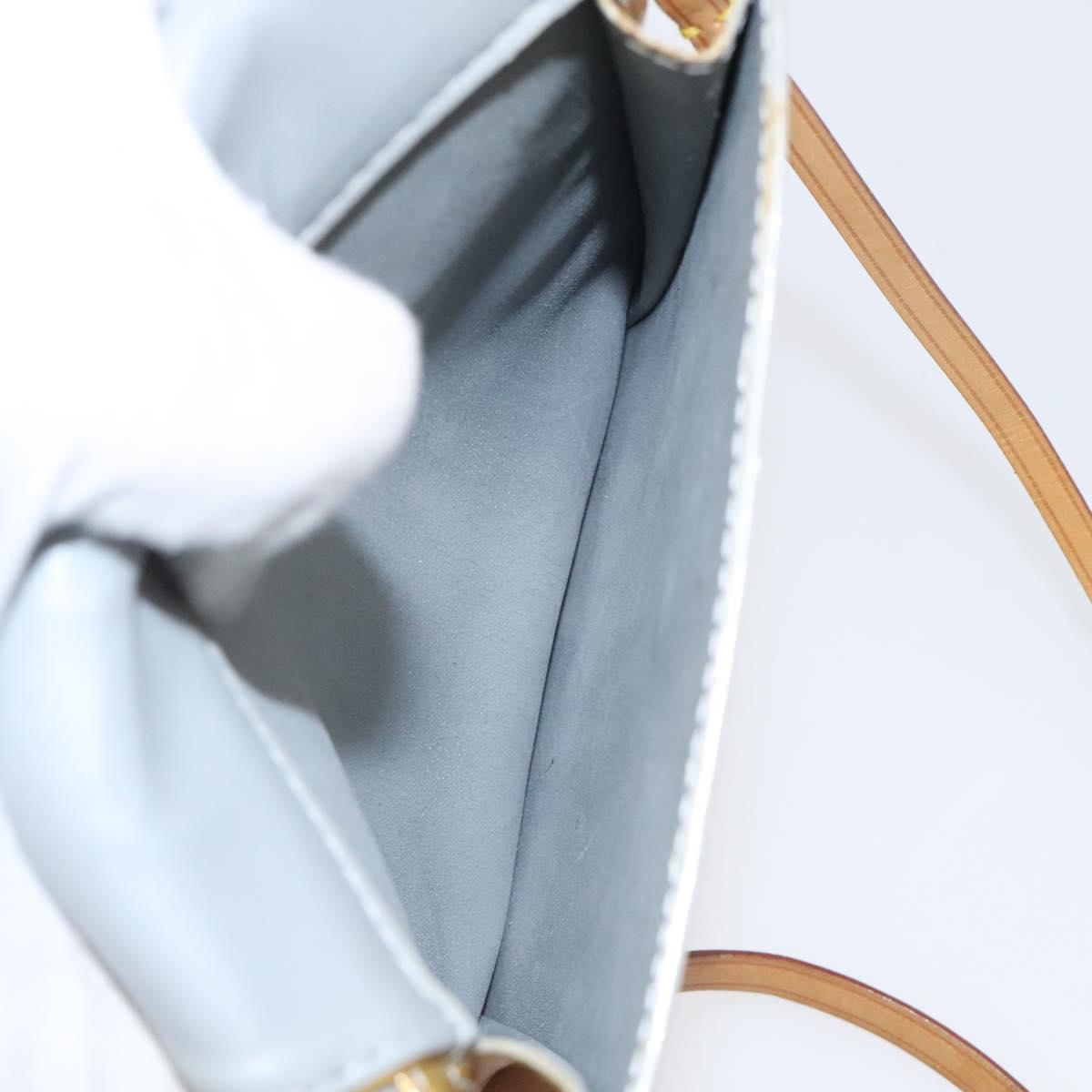 LOUIS VUITTON Monogram Vernis Motto Accessory Pouch Gris M91030 LV Auth 123039