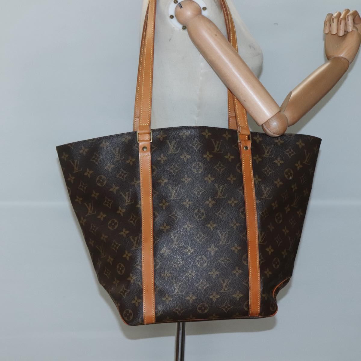 LOUIS VUITTON Monogram Sac Shopping Tote Bag M51108 LV Auth 123056