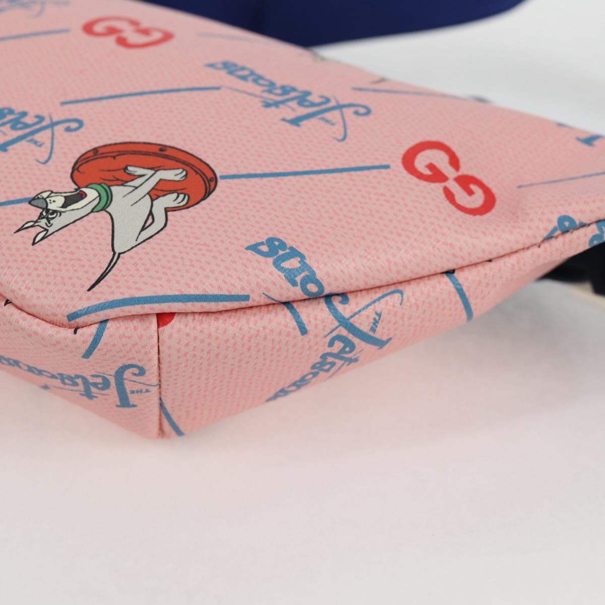 GUCCI Children GUCCIxThe Jetsons Waist bag PVC Pink Silver 502095 Auth 123063M