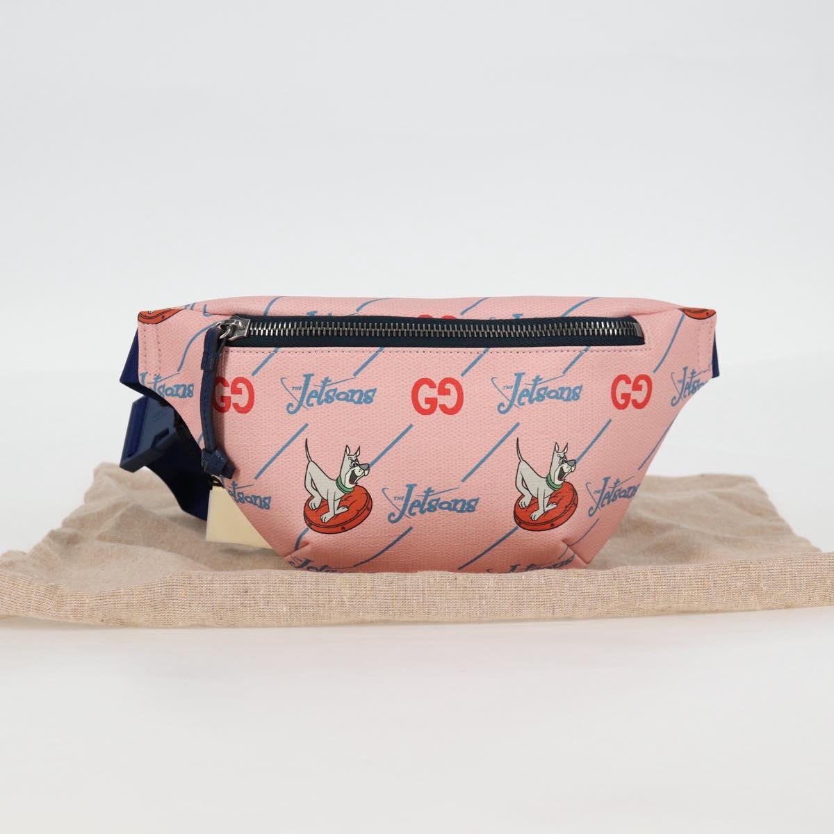 GUCCI Children GUCCIxThe Jetsons Waist bag PVC Pink Silver 502095 Auth 123063M