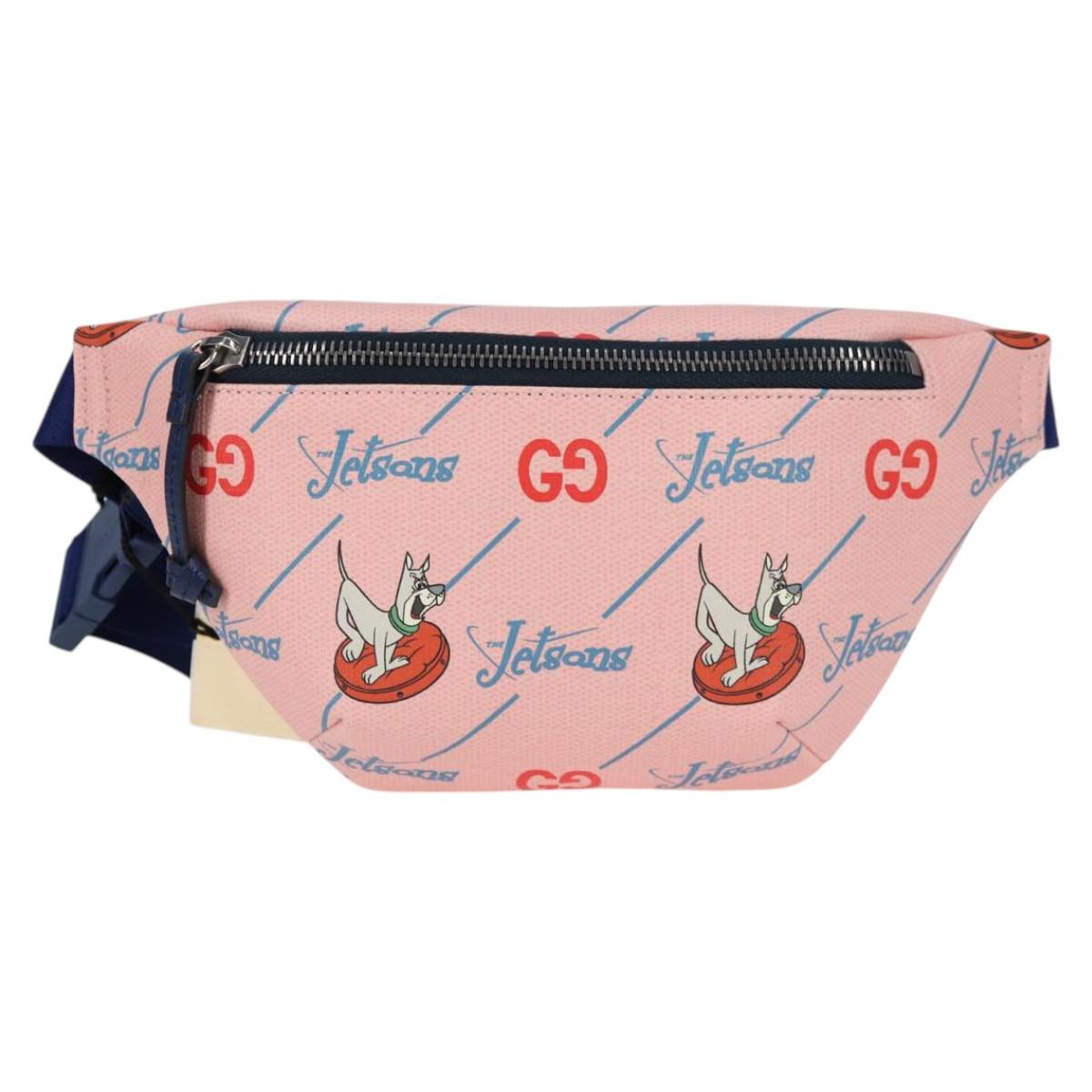 GUCCI Children GUCCIxThe Jetsons Waist bag PVC Pink Silver 502095 Auth 123063M