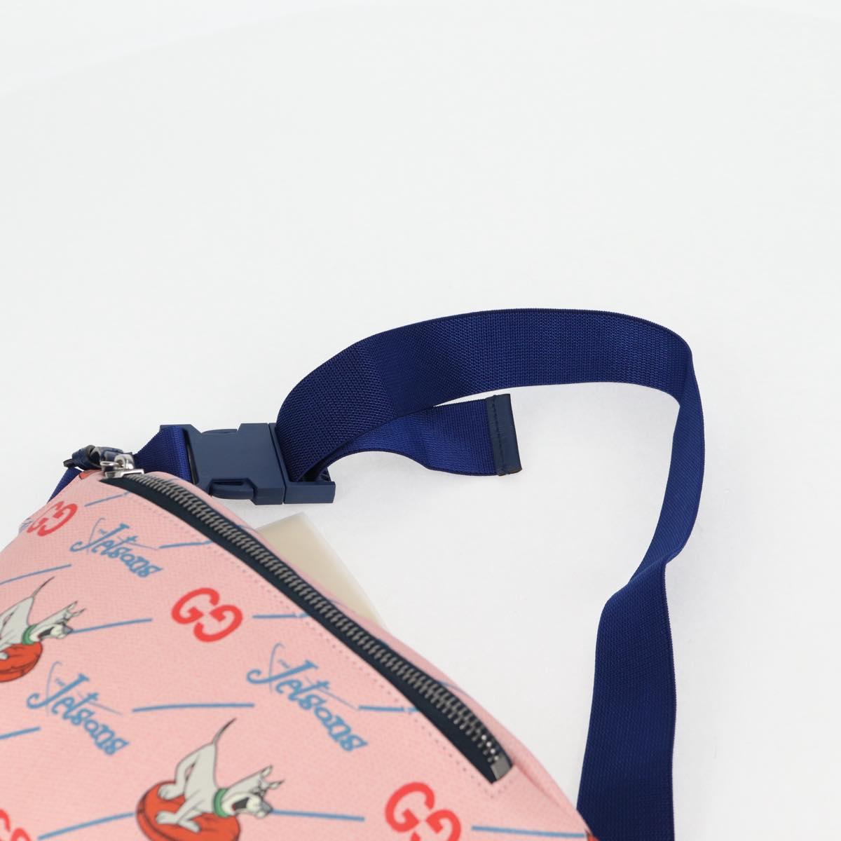 GUCCI Children GUCCIxThe Jetsons Waist bag PVC Pink Silver 502095 Auth 123063M