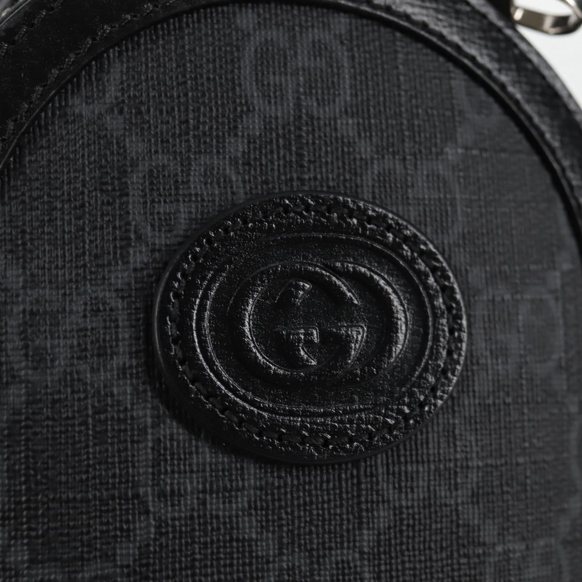 GUCCI GG Supreme Shoulder Bag PVC Black Auth 123066M