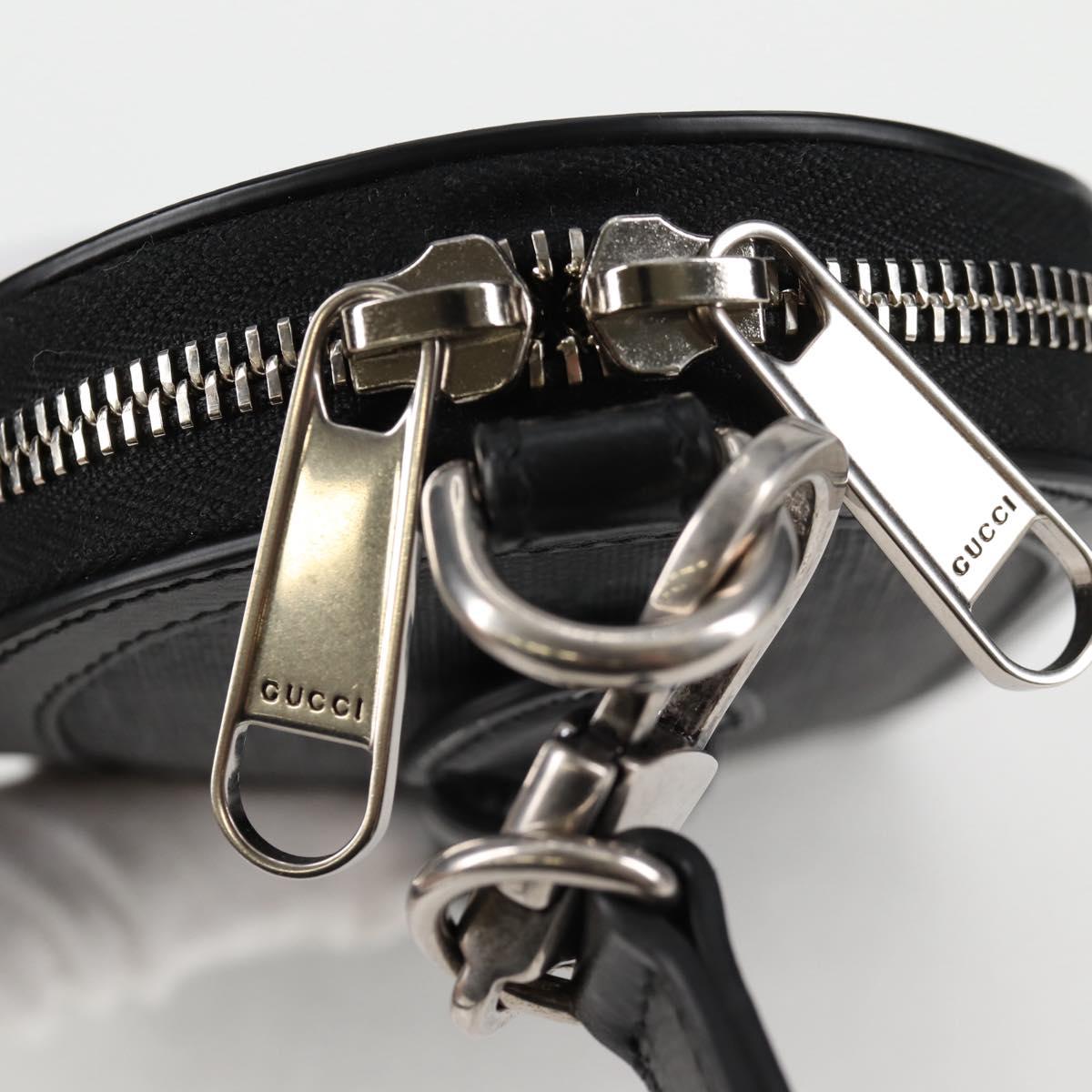 GUCCI GG Supreme Shoulder Bag PVC Black Auth 123066M
