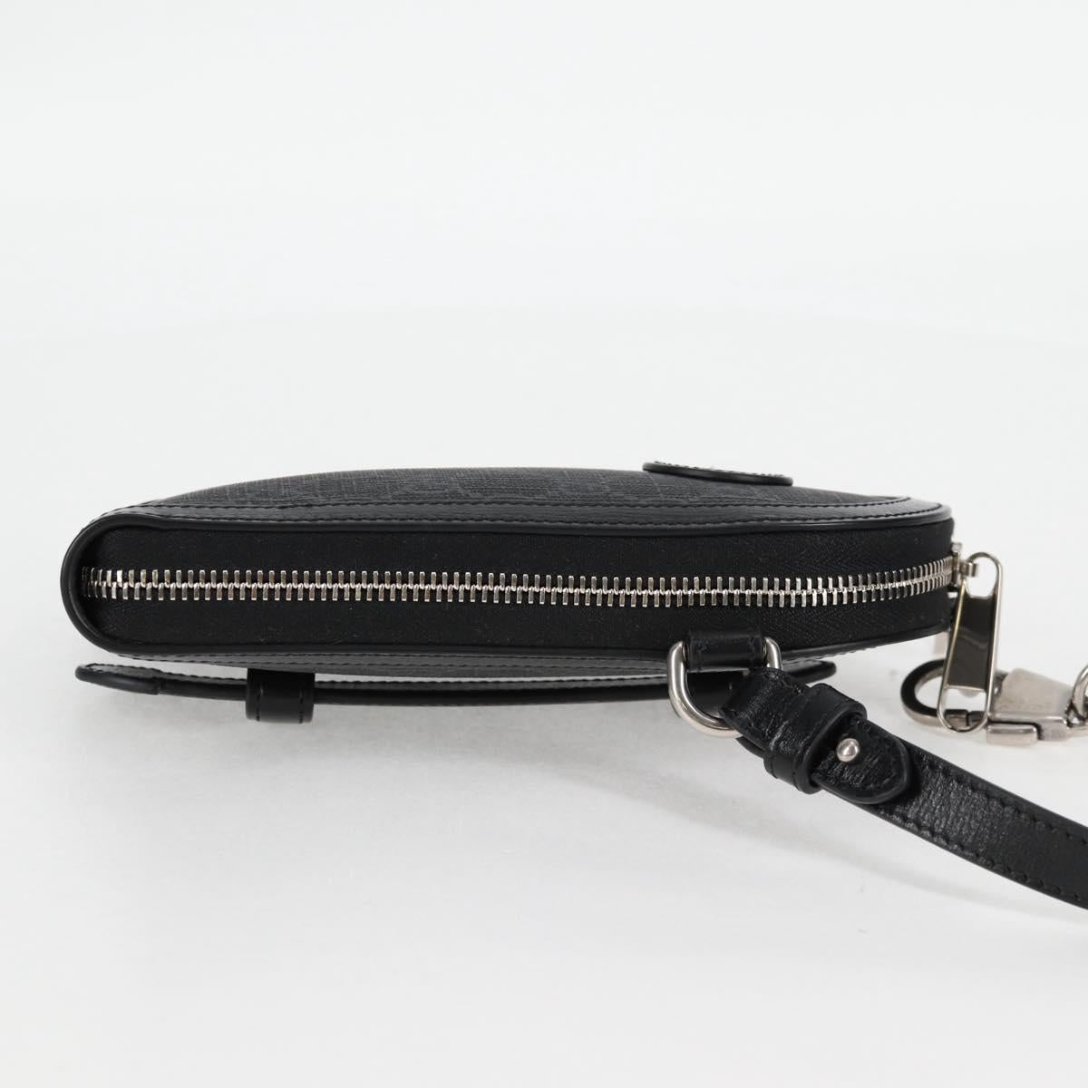 GUCCI GG Supreme Shoulder Bag PVC Black Auth 123066M