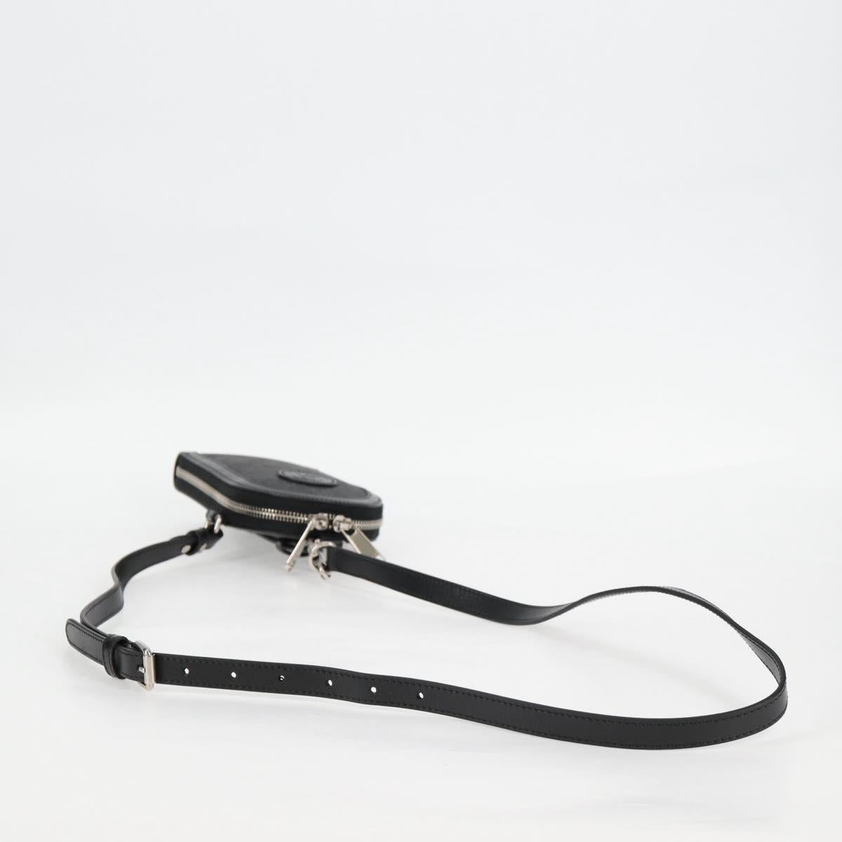 GUCCI GG Supreme Shoulder Bag PVC Black Auth 123066M