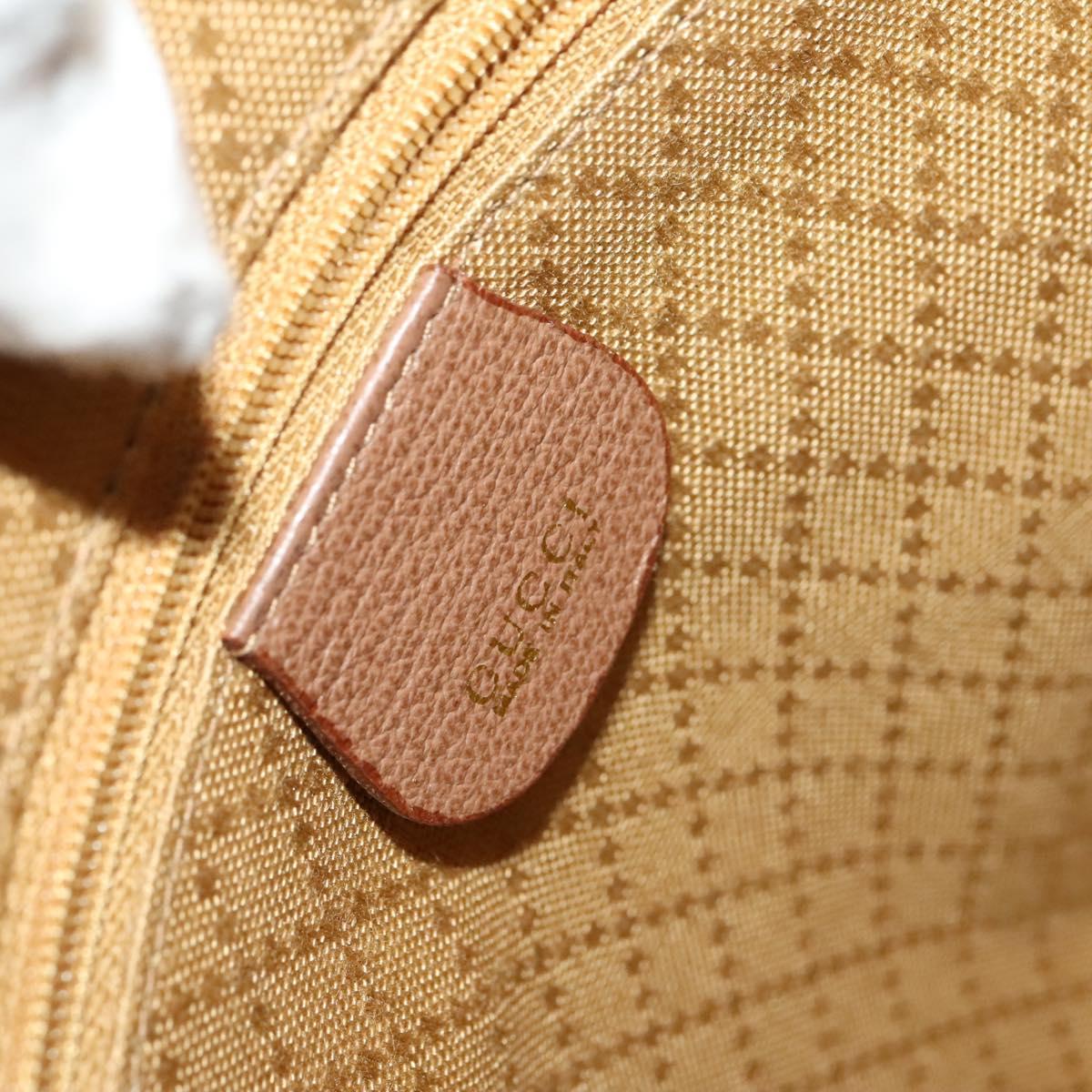 GUCCI Bamboo Hand Bag Suede Brown Gold 002 123 0322 Auth 123095