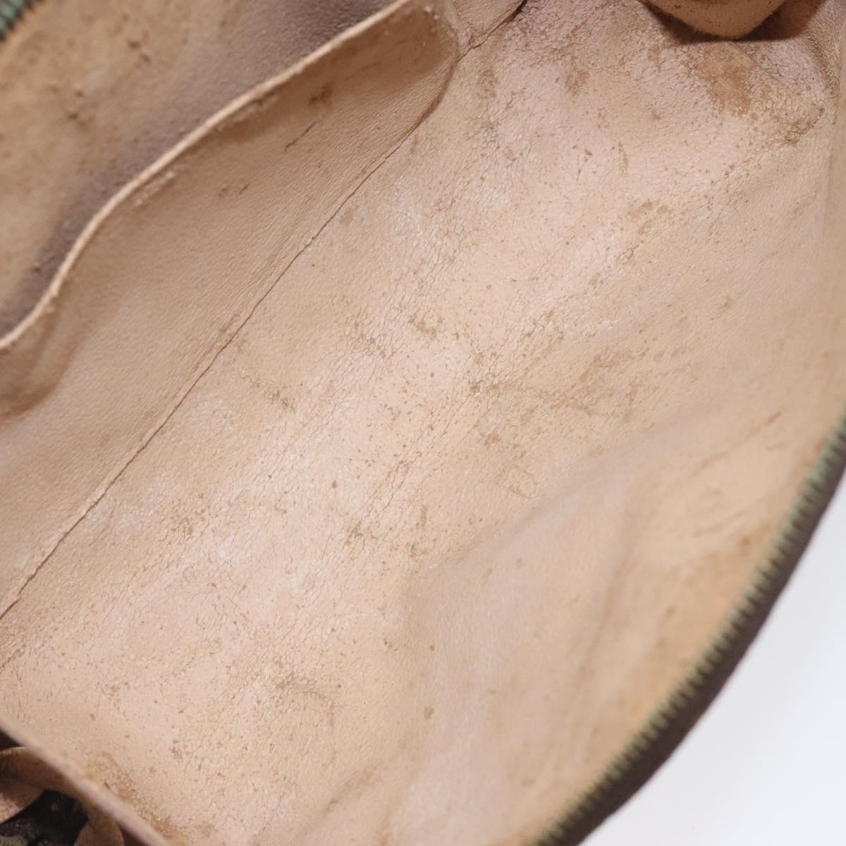 LOUIS VUITTON Monogram Trousse Demi Ronde Cosmetic Pouch M47520 LV Auth 123118