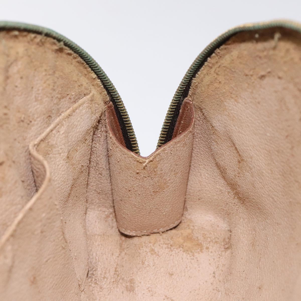 LOUIS VUITTON Monogram Trousse Demi Ronde Cosmetic Pouch M47520 LV Auth 123118