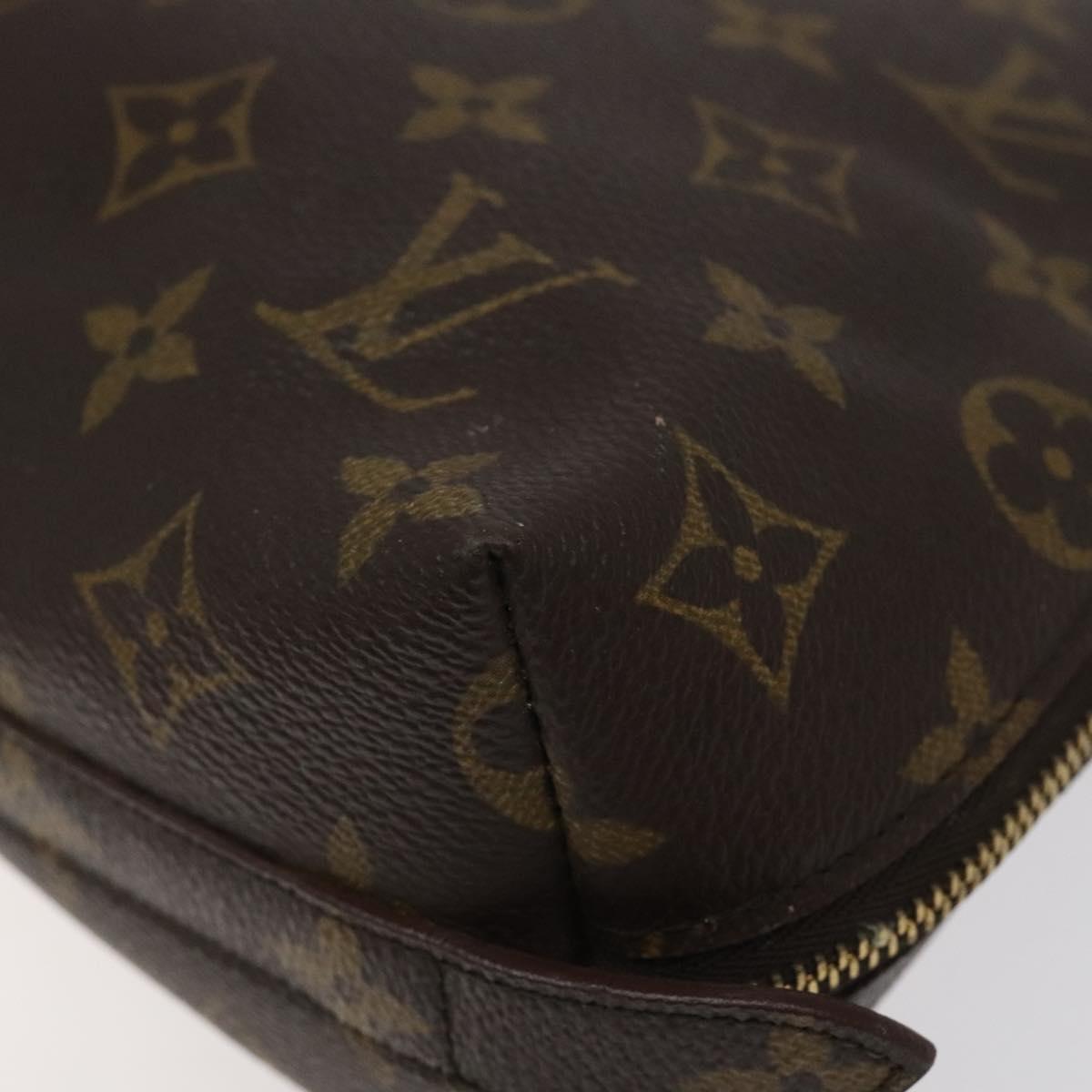 LOUIS VUITTON Monogram Trousse Demi Ronde Cosmetic Pouch M47520 LV Auth 123118