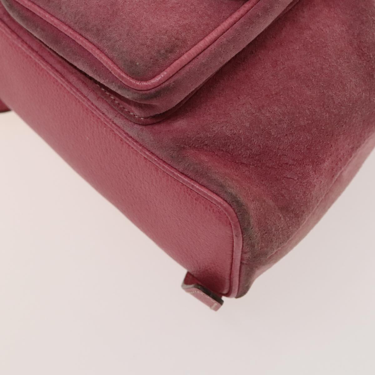 GUCCI Bamboo Backpack Suede Pink Gold 003 1956 0030 Auth 123132