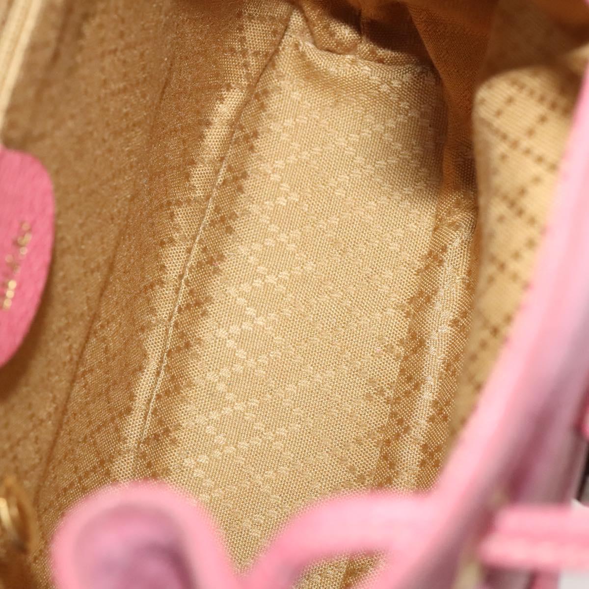 GUCCI Bamboo Backpack Suede Pink Gold 003 1956 0030 Auth 123132