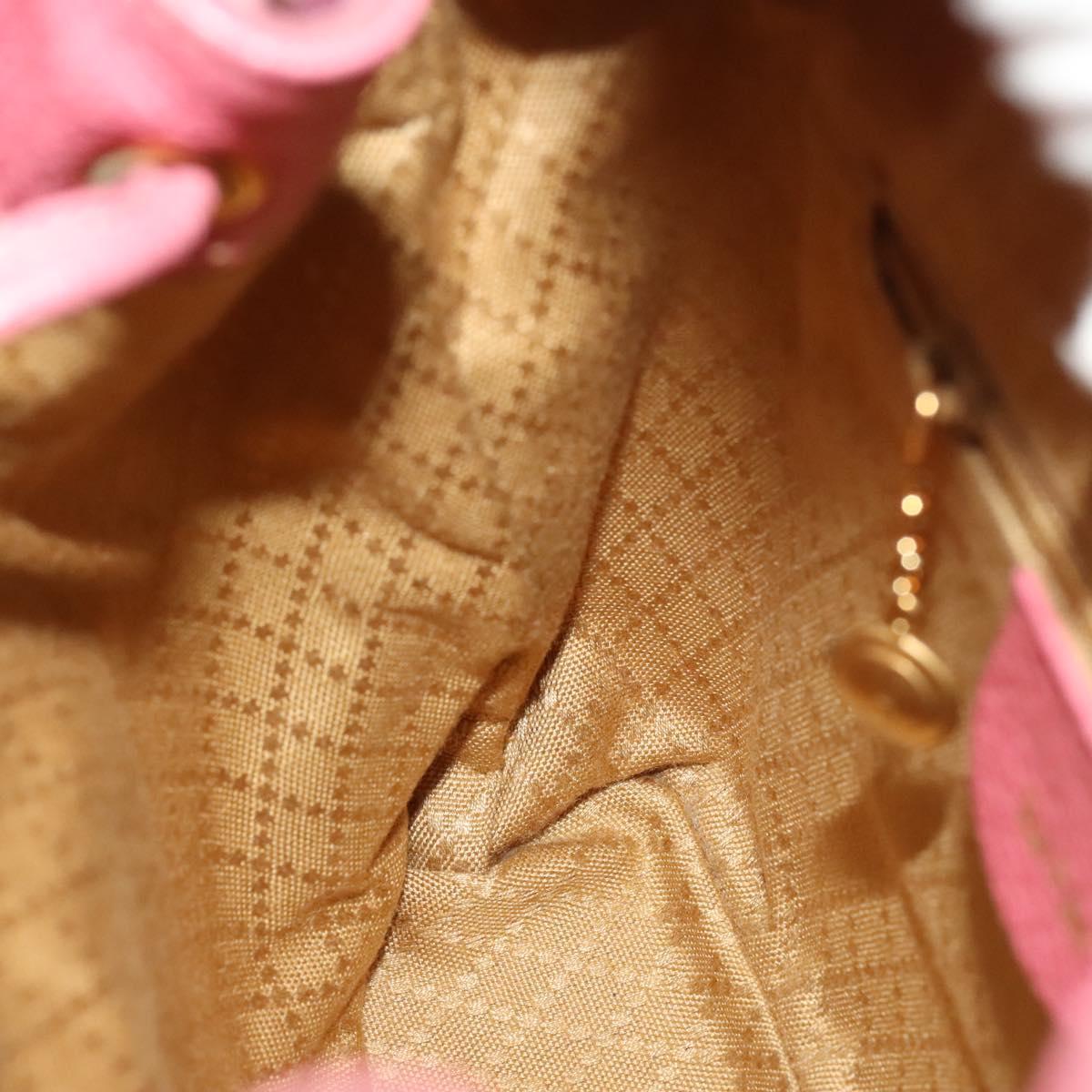 GUCCI Bamboo Backpack Suede Pink Gold 003 1956 0030 Auth 123132