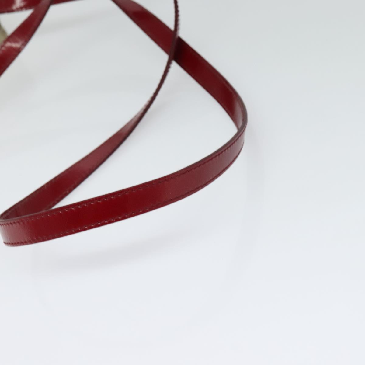 CELINE Macadam Canvas Shoulder Bag Beige Gold Auth 123145