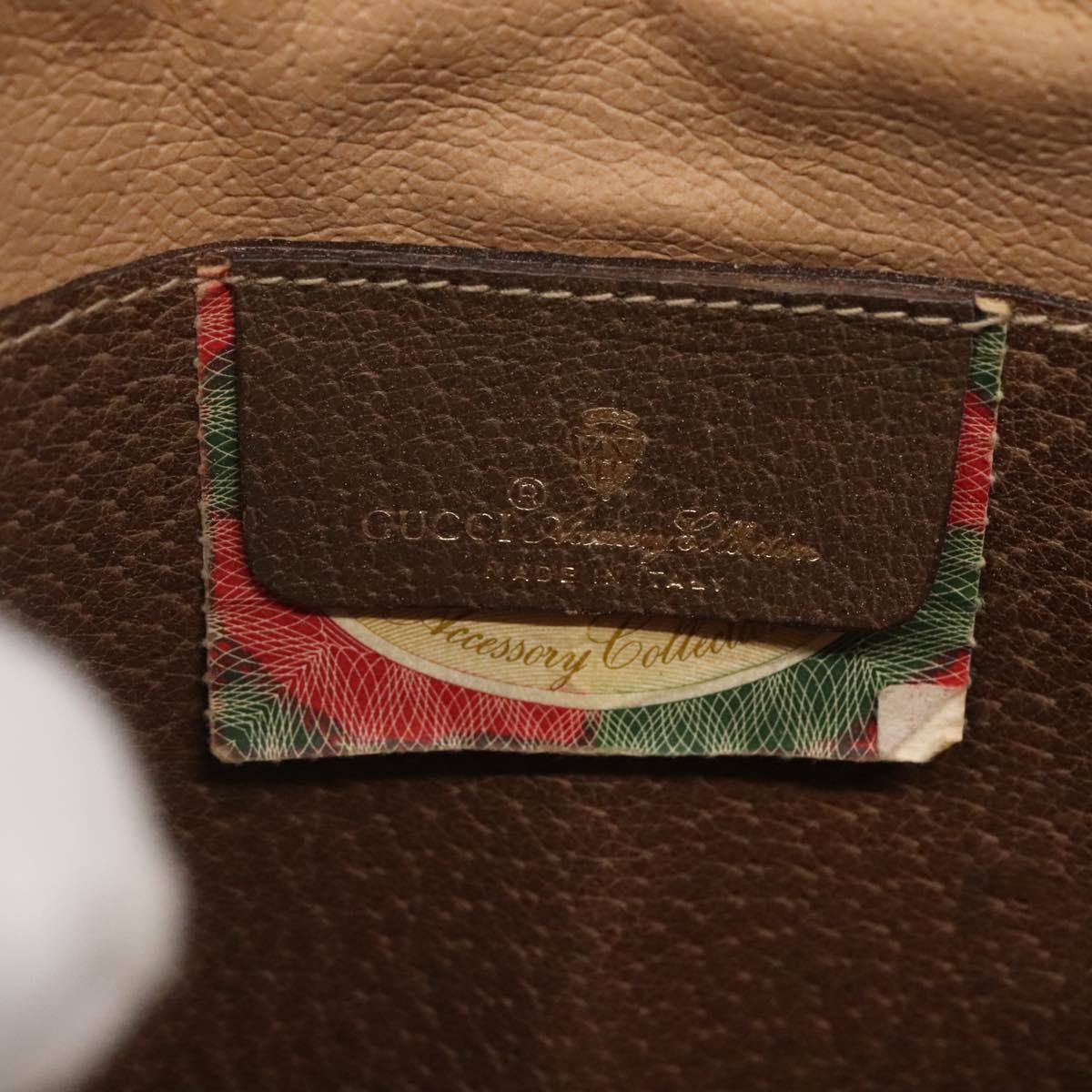 GUCCI GG Supreme Web Sherry Line Shoulder Bag PVC Beige 98 02 047 Auth 123148