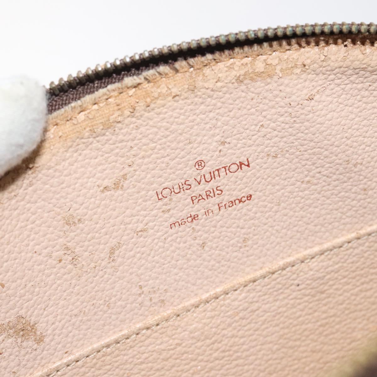 LOUIS VUITTON Monogram Trousse Demi Ronde Cosmetic Pouch M47520 LV Auth 123168