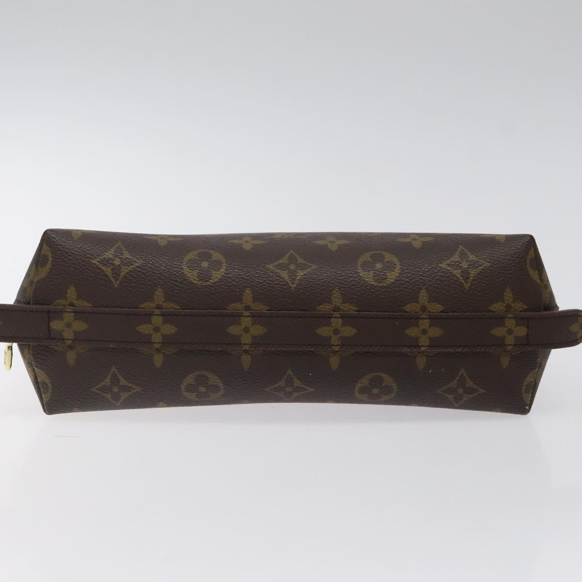 LOUIS VUITTON Monogram Trousse Demi Ronde Cosmetic Pouch M47520 LV Auth 123168