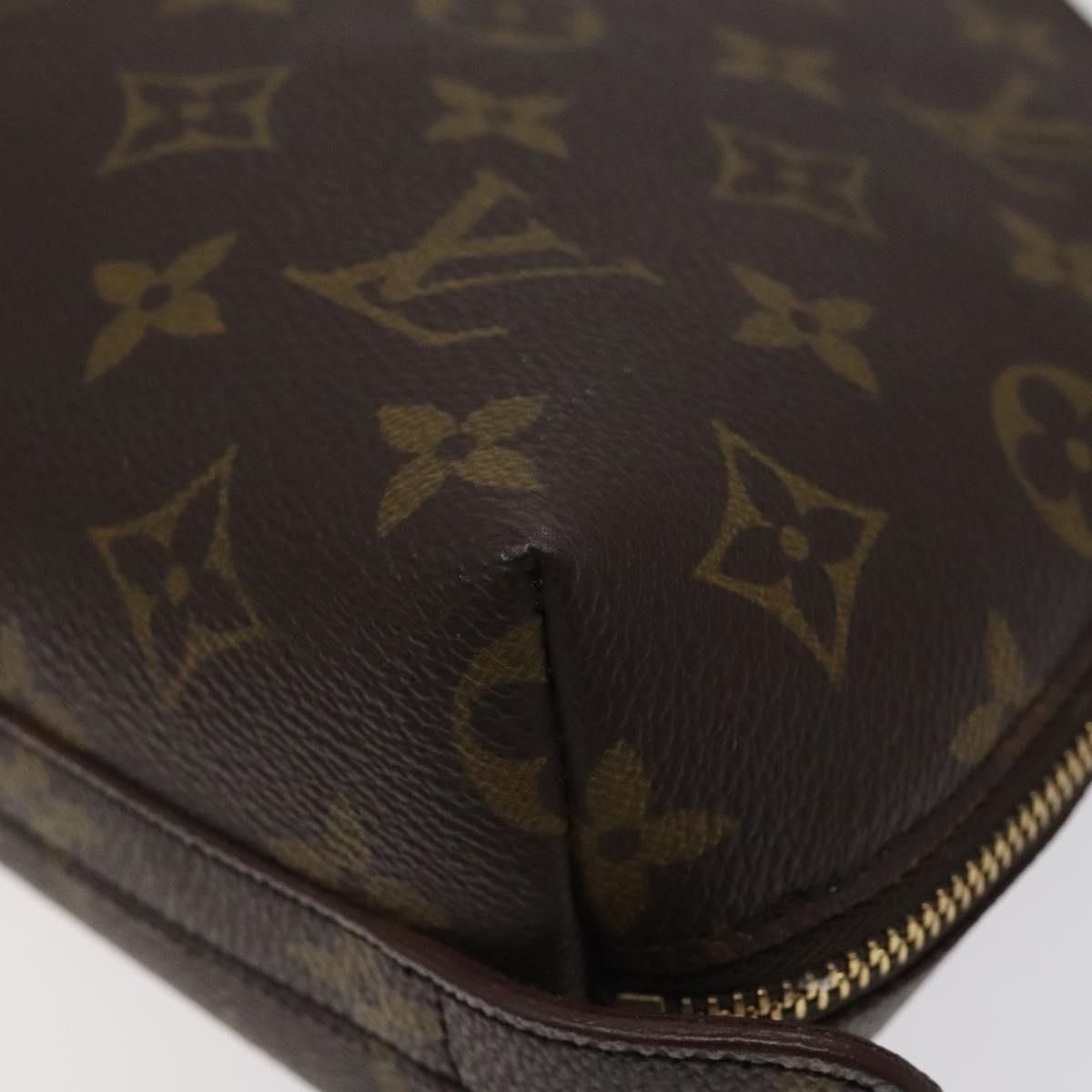 LOUIS VUITTON Monogram Trousse Demi Ronde Cosmetic Pouch M47520 LV Auth 123168
