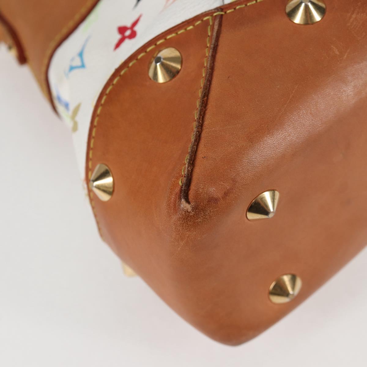 LOUIS VUITTON Monogram Multicolor Judy MM Bag 2Way White M40255 LV Auth 123177V