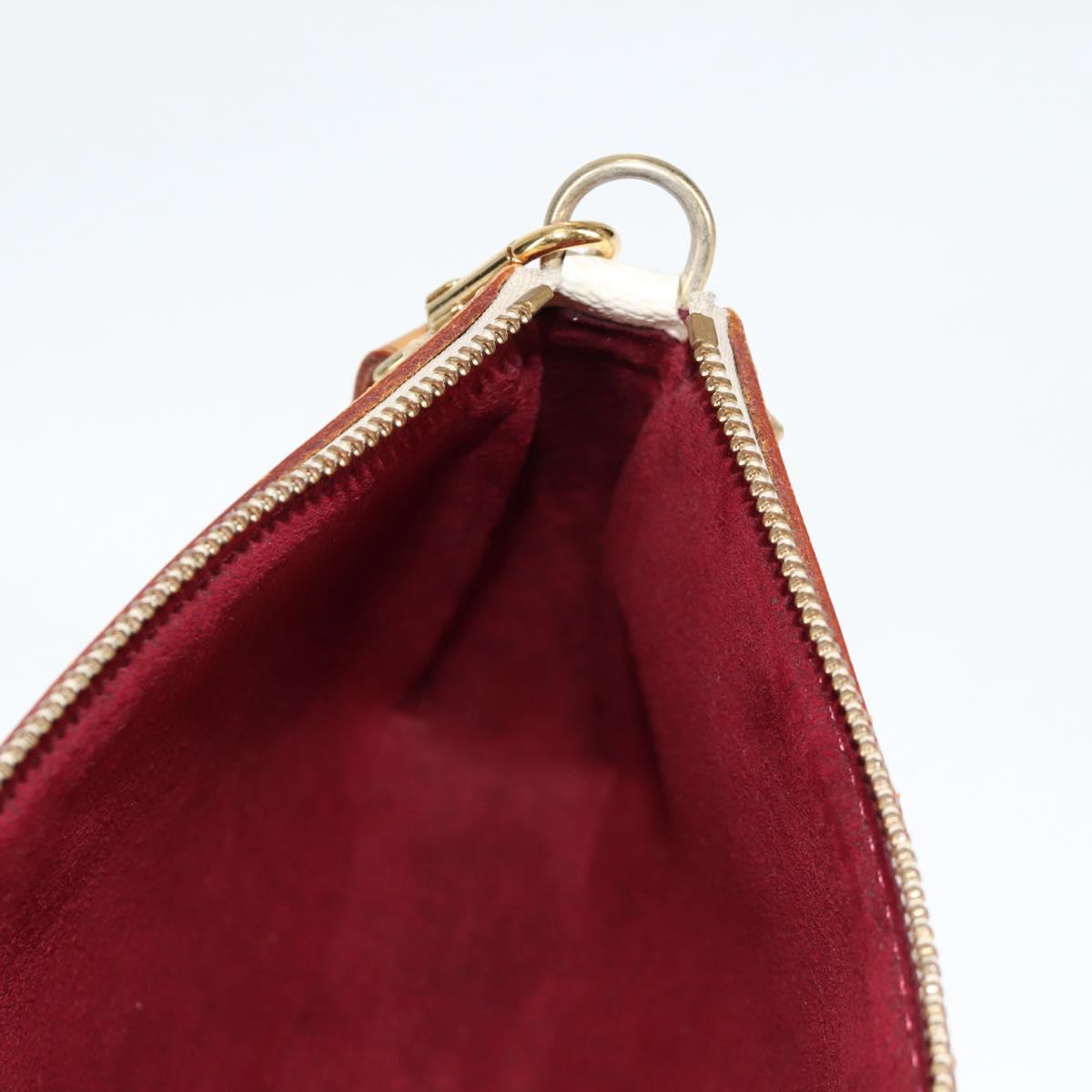 LOUIS VUITTON Multicolor Pochette Accessoires Pouch White M92649 Auth 123204V